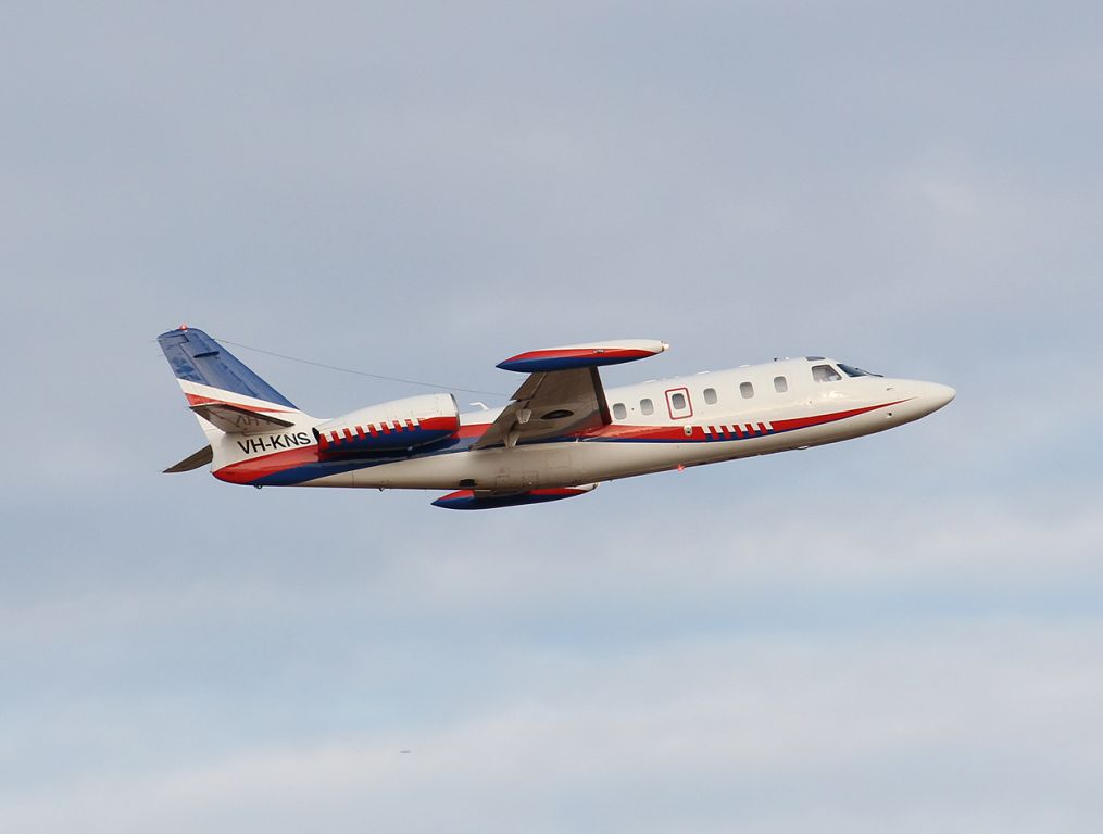 IAI 1124 Westwind (VH-KNS) - Departing Longreach for Sydney 03/06/2021