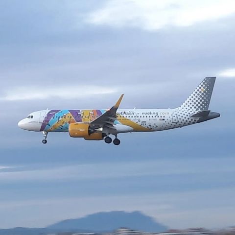 Airbus A320neo (EC-NDC) - Special Eurovision 2023 livery coming from Lyon