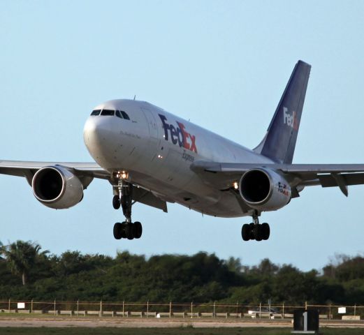 Airbus A310 — - FedEx A310 arriving at BQN.