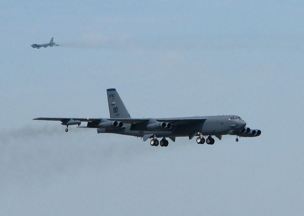 60-0061 — - B-52H “Command Decision” doing touch and goes at Barksdale Air Force Base, Louisiana. 60-0051 “Belle Star” is in the distance.