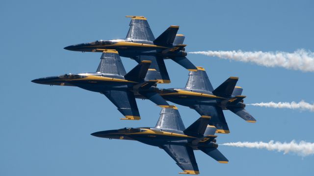 MCDONNELL DOUGLAS Super Hornet — - Blue Angels  1 through 4 in formation at NAS Key West, Air Show in April 2023