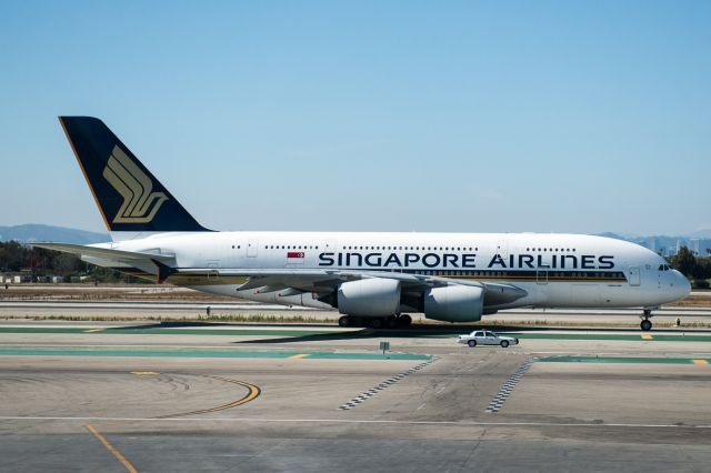 Airbus A380-800 (9V-SKM) - Waiting for my flight to Calgary, Saw a few A380s taxi by