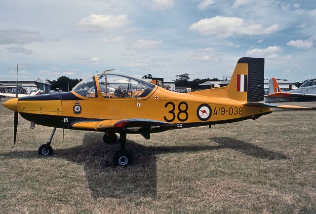 A19038 — - AUSTRALIA - AIR FORCE - NEW ZEALAND CT-4A AIRTRAINER - REG A19-038 (CN 038) - MILDURA VIC. AUSTRALIA - YMIA (15/4/1979)