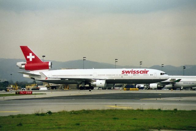 Boeing MD-11 (HB-IWF) - KLAX - ill-fated Vaud taxis to the Tom Bradley Terminal after a lenghty non-stop from ZRH. This jet lost about 6 months later at sea.