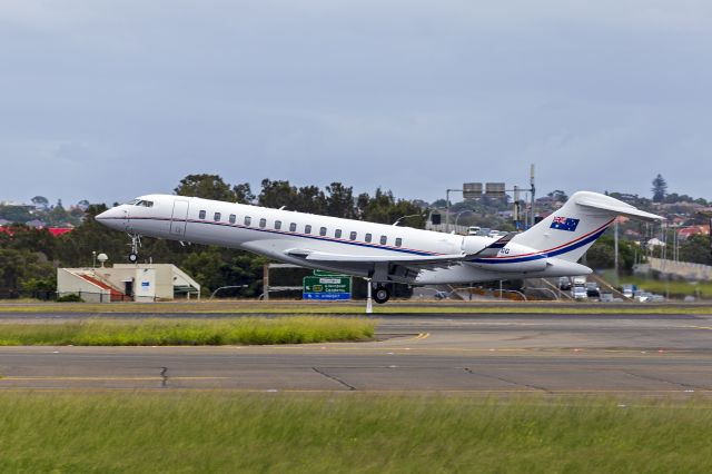 BOMBARDIER BD-700 Global 7500 (VH-TGG) - Gandel Investments (VH-TGG) Bombardier Global 7500 on rotation at Sydney Airport.