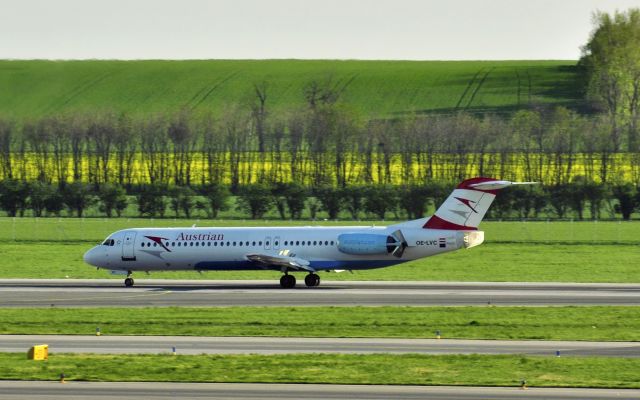 Fokker 100 (OE-LVE) - Austrian Airlines Fokker F100 OE-LVE landed in Vienna 