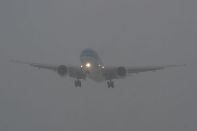 Boeing 777-200 (PH-BQH) - February 3, 2007 - battled with snow blizzards to land Toronto