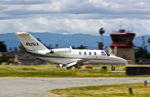 Cessna Citation CJ1 (N525LK) - Local Cessna Citation Jet 1 slowing down to a stop on runway 31R before a big storm hits Reid Hillview Airport, San Jose, CA.