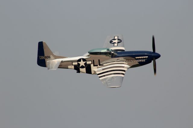 North American P-51 Mustang (NL351DT) - P-51 Crazy Horse on the "Photo Pass" at Oshkosh 2021. 