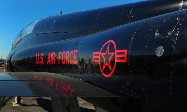 Lockheed ER-2 — - T-38 Talon U.S. Air Force Reflection, Red on Black.