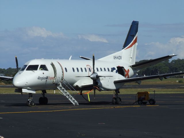 Saab 340 (VH-KDV) - Regional Express SAAB 340B VH-KDV (cn 322) awaiting it's next flight at Wynyard Airport Tasmania on 31 December 2020.