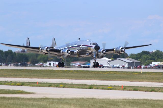 N422NA — - Constellation Bataan (General McArthur's Personal Transport in the Pacific) "on the roll" and rotating Show Center Oshkosh 6-28-23