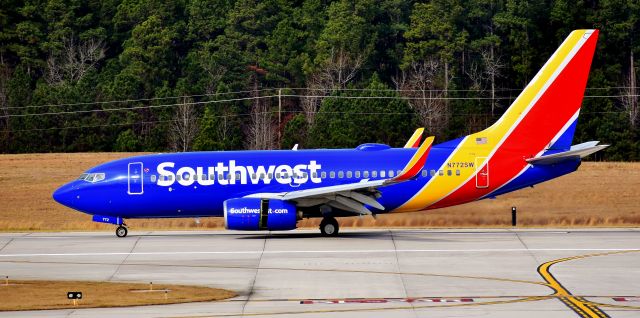 Boeing 737-700 (N772SW) - From the RDU observation deck, 12/23/17.