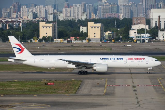 BOEING 777-300ER (B-7882) - China eastern airlines B777w departed from ZSSS heading for Beijing-19.7.5