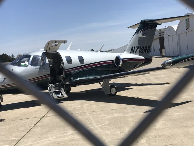 Eclipse 500 (N718RB) - Owned by Richmond brothers private Eclipse 50 jet being put in hangar At KJXN 