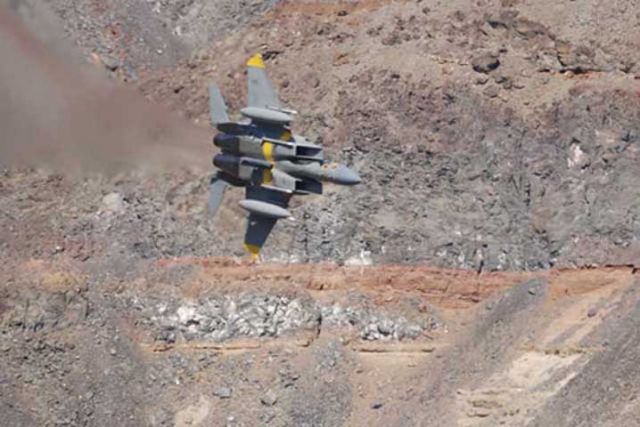 — — - Star Wars Canyon, Death Valley, Ca. F15C Eagle from the 144th Fighter Wing, Fresno, Ca, March, 2019