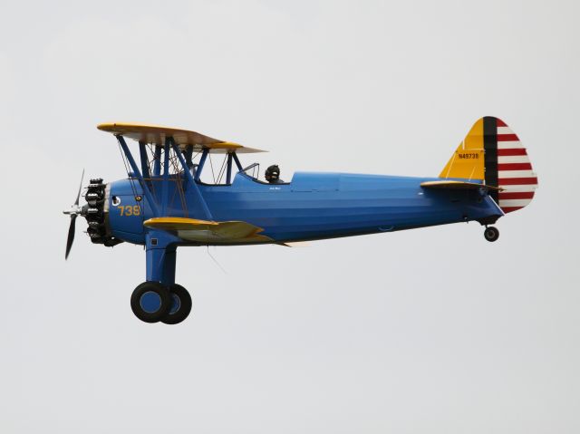 Boeing PT-17 Kaydet (N49739) - Flying level.