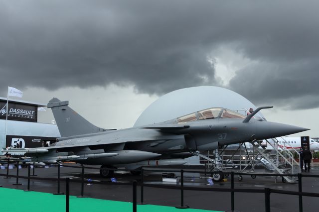— — - Dark skies rolled in for the last few days of the Paris Air Show 2013.