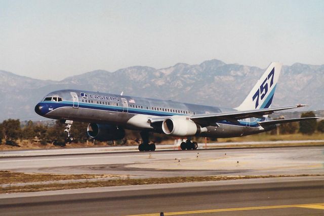 Boeing 737-200 — - Film photo taken in the mid 1980's. Pentax K1000 w/80-200 manual focus lens. Eastern was the launch customer of the 757. 