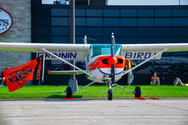 Cessna 152 (N48481) - Oklahoma State University at NIFA National Competition in 2019 sporting a taped on Grinnin' Bird Livery for the Message Drop event. 