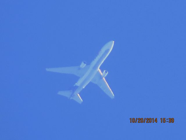 Boeing MD-11 (N595FE) - FedEx flight 981 from MEM to SEA over Baxter Springs Kansas (78KS) at 40,000 feet.