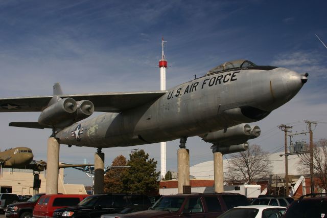 — — - B-47 on display at the Oklahoma City Fair Grounds