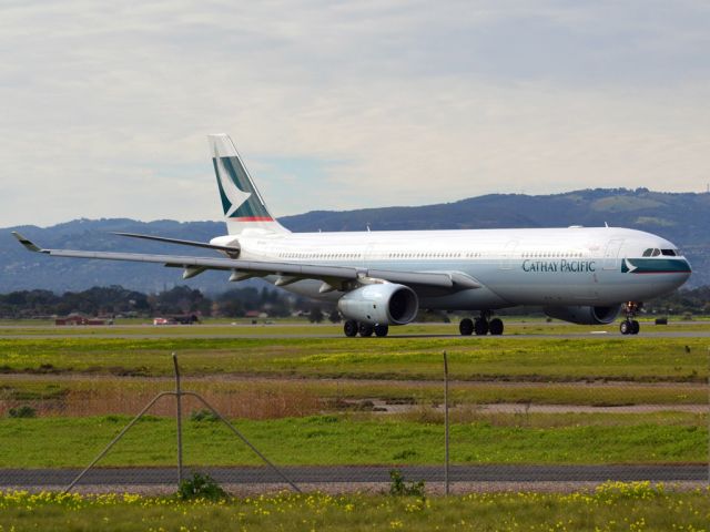 Airbus A330-300 (B-LAJ) - On taxi-way heading for take off on runway 05, for flight home to Hong Kong via Melbourne. Thursday 12th July 2012.