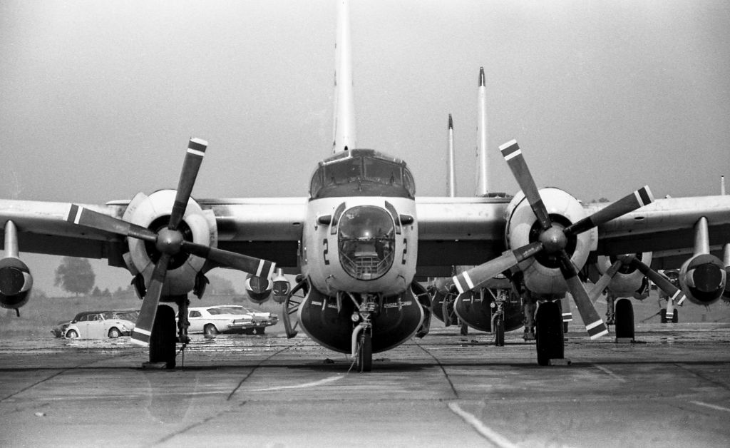 14-5920 — - VP-56 Neptunes on the flight line at NAS Memphis with #2 in the front; ca. 1973.