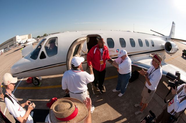 CSOA — - Cessna Special Olympics Airlift 2010 - http://flightaware.com/airlift/ - Airlift and Athletes arriving in Lincoln, Nebrasks on July 17, 2010.  Photos Courtesy Cessna Aircraft Company