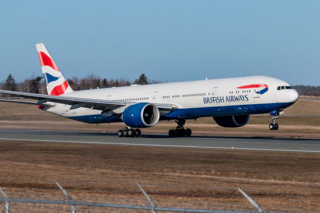 BOEING 777-300ER (G-STBA) - Speedbird 3575 departing YHZ for LHR