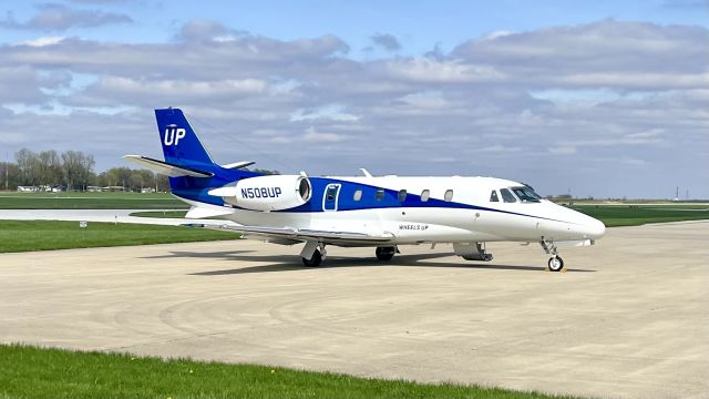 Cessna Citation Excel/XLS (N508UP) - GAJ508, operated by this 2005 Cessna 560XL Citation XLS, on the ramp @ Porter County Regional. 5/2/22. 