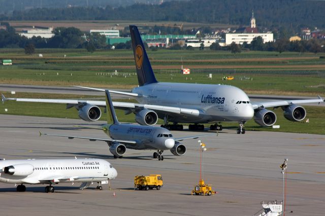 Airbus A320 (D-AKNK) - Together with Lufthansa's A380 D-AIMC