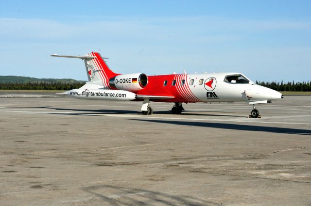 Learjet 35 (D-COKE) - Parked on Irving ramp.