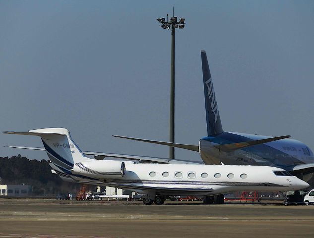 Gulfstream Aerospace Gulfstream G650 (VP-CMM) - I took this picture on Feb 17. 2018.
