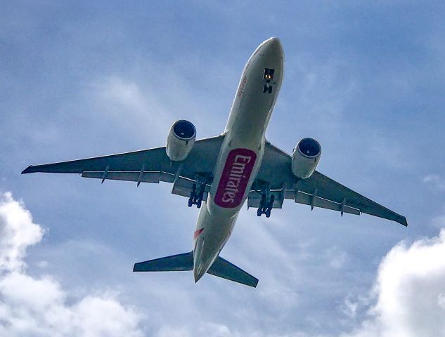 Boeing 777-200 (A6-EFD) - Rare visitor for the 2018 World Equestrian Games in Tryon, NC.