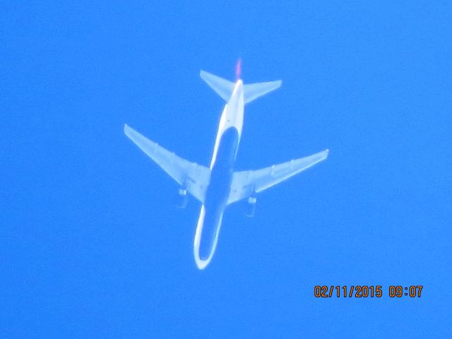 BOEING 767-300 (N143DA) - Delta Airlines flight 1105 from ATL to SLC over Southeastern Kansas at 38,000 feet.