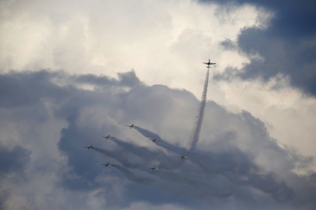 — — - The Polish Air Force Orlik Aerobatic Team, flying PZL-130 Orlik aircraft, take part in a display during the Malta International Airshow at Malta International Airport, outside Valletta, Malta, September 27, 2015. (Photo by Darrin Zammit Lupi/Reuters)