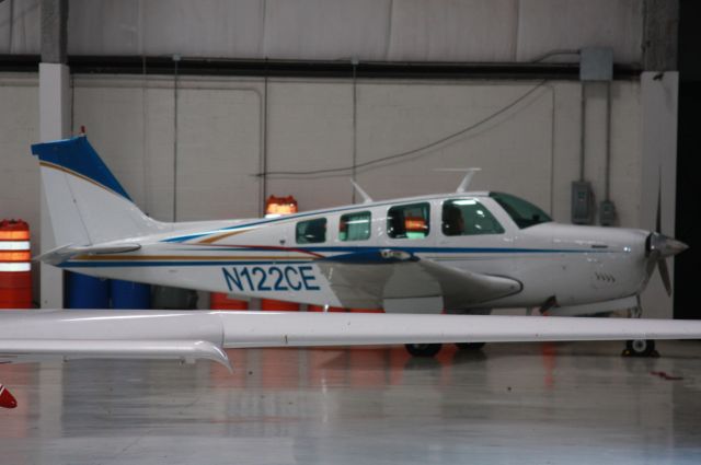 Beechcraft Bonanza (33) (N122CE) - In the Hangar Huntsville, AL