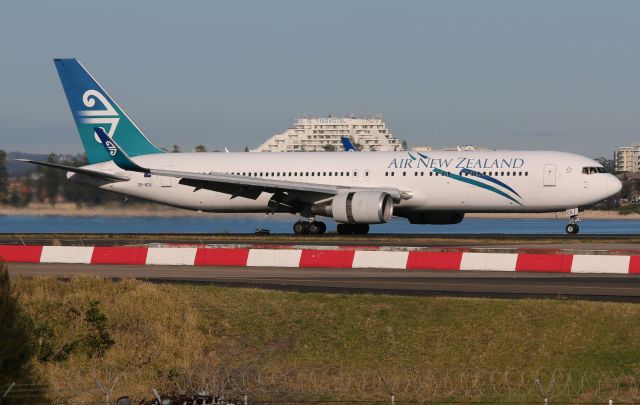 BOEING 767-300 (ZK-NCK) - NZ101 from Auckland on 34L. Taken from The Mound with a 70-200mm