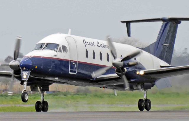 Beechcraft 1900 (N192GL) - Departing runway one-two at Merced Regional Airport