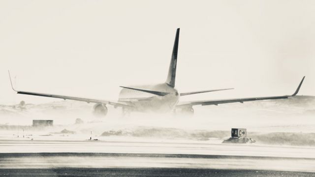 BOEING 767-300 (C-FGSJ) - Taxiing out from Charley CargoJetAirways getting ready to leave from Runway 34 in Iqaluit, Nunavut on APR.8.2018 with a Wind Chill of -31C