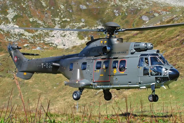 TUSAS Cougar (T332) - Heavy Lift ready to support our troops due Swiss Air Force Alpine Survival training in the Furkapass Area.