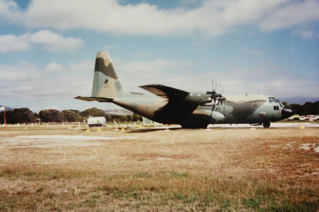 Lockheed C-130 Hercules (A97004) - RAAF C130H on Flinders for a few days on supply dropping exercises, 1991