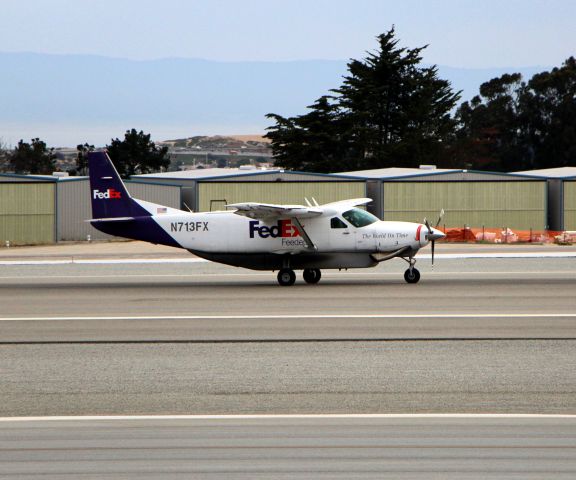 Cessna Caravan (N713FX) - KMRY - This is the 1st FedEx caravan I have seen land at 7:15am Hmmmm. 5-14-2015