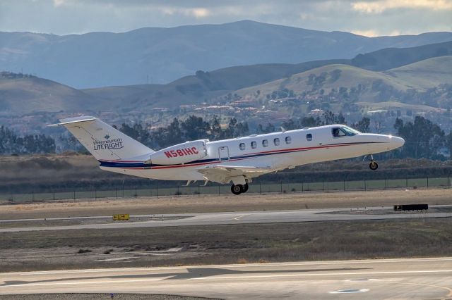 Cessna Citation CJ4 (N581HC) - Intermountain Life Flight Cessna Citation CJ4 departs Livermore Municipal Airport.January 2021