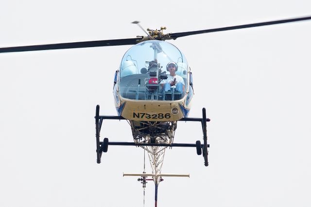 SOLOY Bell 47 (N73286) - Bell 47G-2A-1 over Livermore Municipal Airport, CA. August 2021.