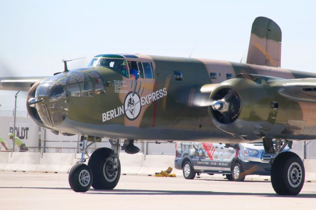 North American TB-25 Mitchell (N410V) - EAA's B-25 with an engine run-up prior to morning flights. 