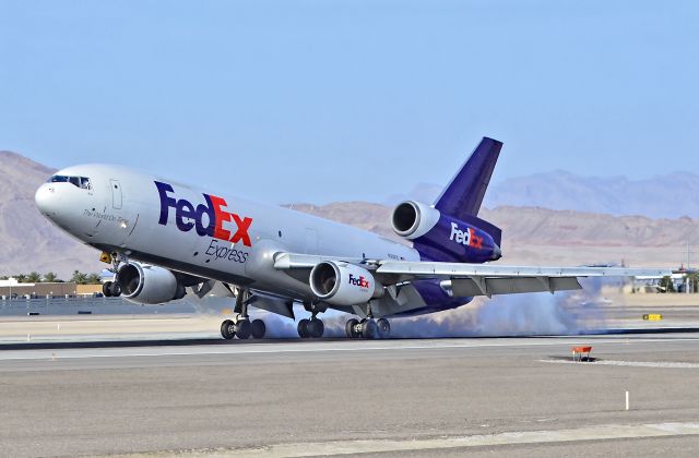 McDonnell Douglas DC-10 (N313FE) - N313FE Fedex 1988 McDonnell Douglas DC-10-30(F) CN: 48311/440 "Bilal" - McCarran International Airport (KLAS)br /Las Vegas, Nevadabr /TDelCorobr /April 17, 2014