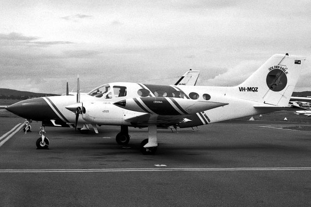 Beechcraft Super King Air 200 (VH-MQZ) - CORPORATE AIR CANBERRA - CESSNA 421B GOLDEN EAGLE - REG VH-MQZ (CN 421B-0923) - ESSENDON MELBOURNE VIC. AUSTRALIA - YMEN (6/10/1985)