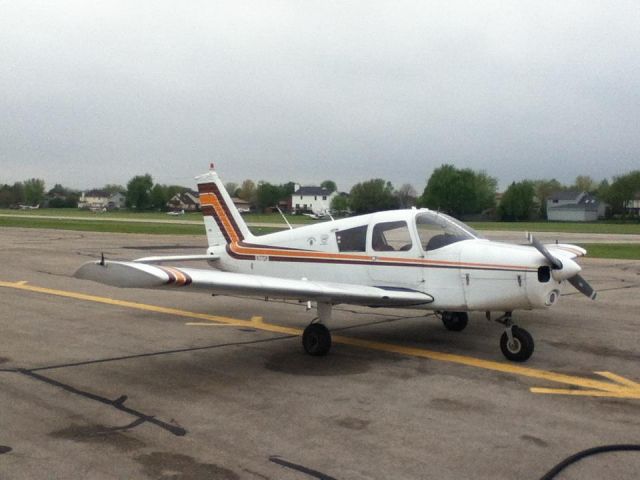 Piper Cherokee (N37DM) - At the pumps.